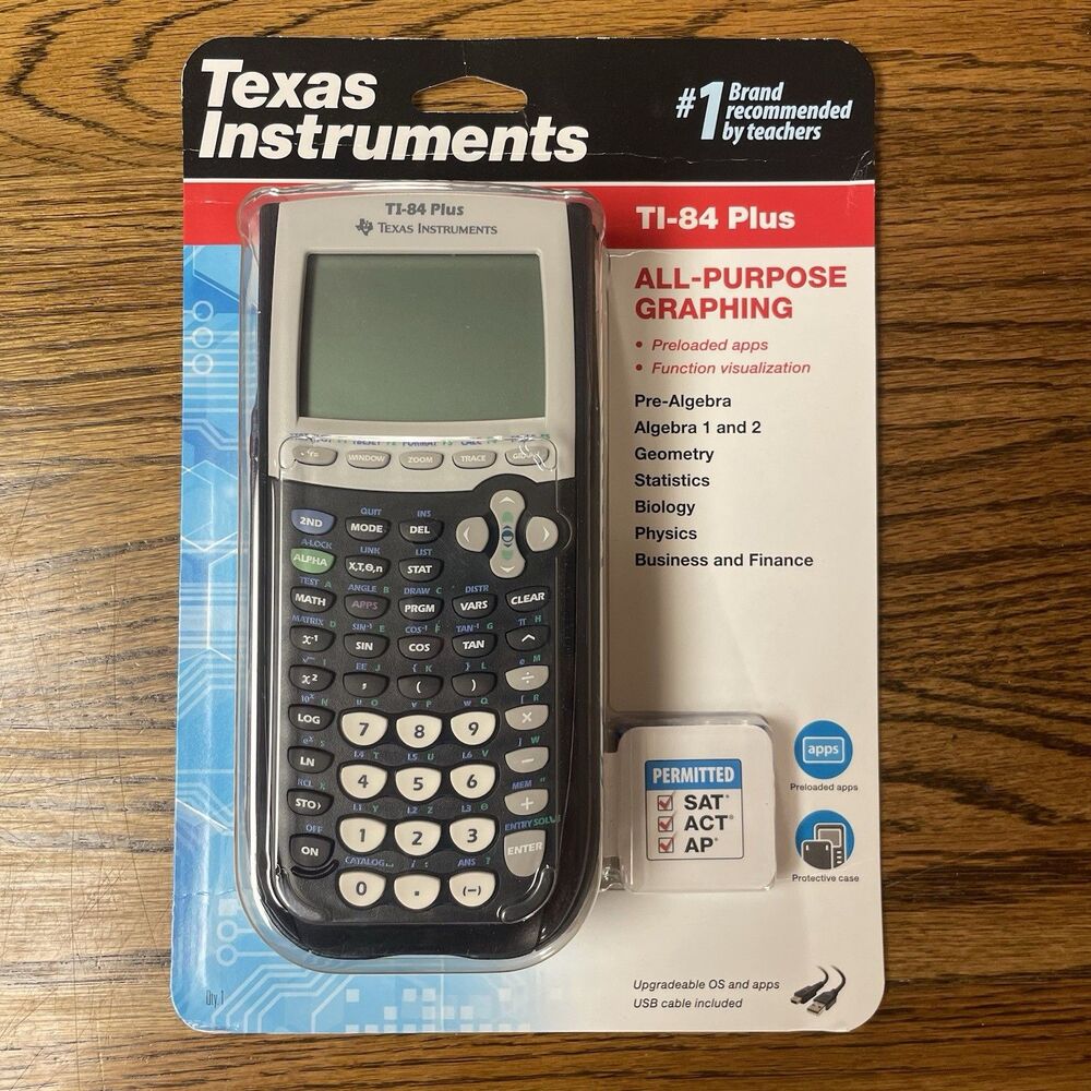 NEW Sealed Texas Instruments TI-84 Plus Graphing Calculator 10-Digit LCD Black